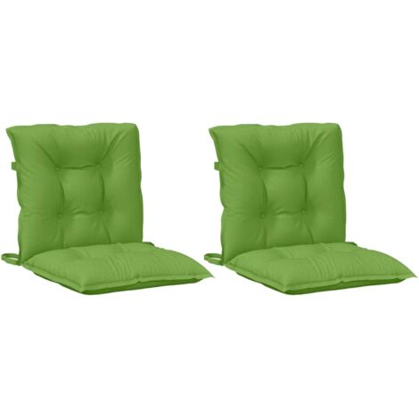 Cojines silla respaldo bajo 2 ud tela verde melange 100x50x7 cm vidaXL