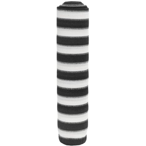 Red de privacidad HDPE gris antracita y blanco 2x25 m 75 g/m² vidaXL
