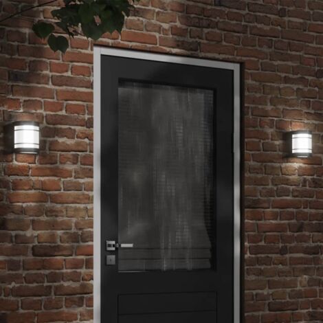 Aplique de exterior de acero inoxidable negro vidaXL
