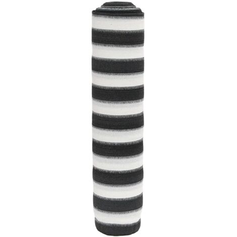 Red de privacidad HDPE gris antracita blanco 1,2x10 m 195 g/m² vidaXL