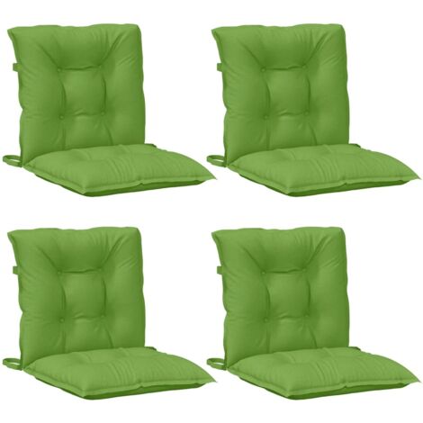 Cojines silla respaldo bajo 4 ud tela verde melange 100x50x7 cm vidaXL