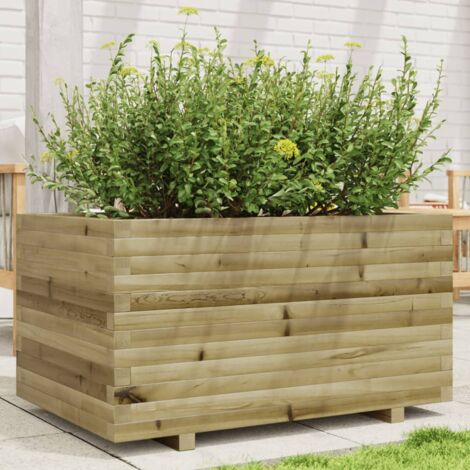 Jardinera madera de pino impregnada 90x60x49,5 cm vidaXL (1/5)