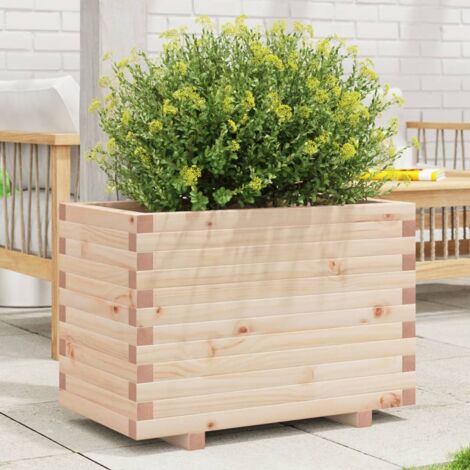 Jardinera madera maciza de pino 70x40x49,5 cm vidaXL (1/5)