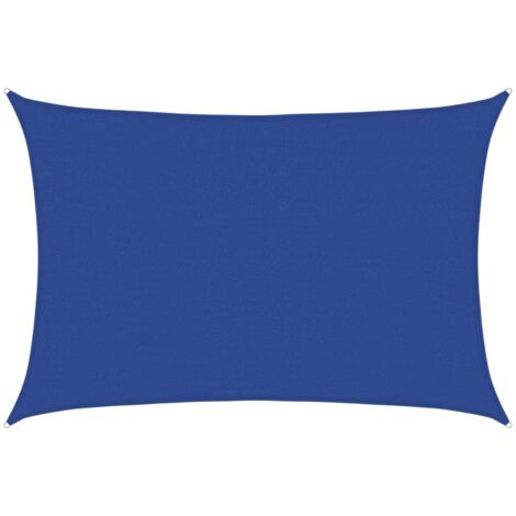 Toldo de vela rectangular HDPE azul 160 g/m² 4x6 m vidaXL