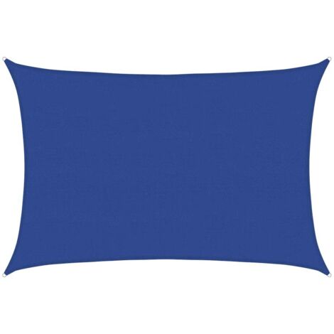 Toldo de vela rectangular HDPE azul 160 g/m² 5x6 m vidaXL