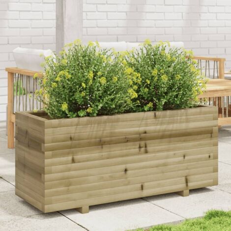 Jardinera madera de pino impregnada 110x40x49,5 cm vidaXL (1/5)