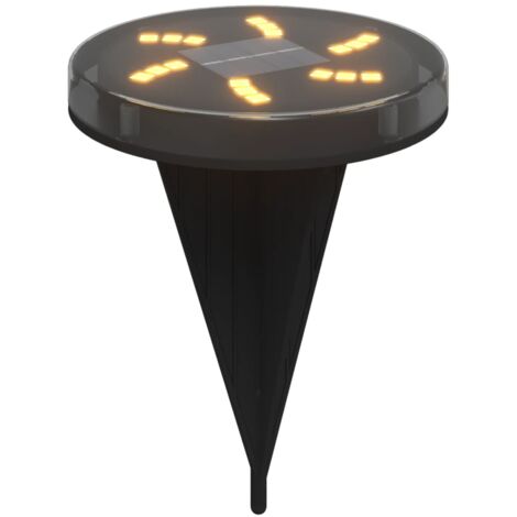 Luces solares suelo jardín con pico tierra blanco cálido 12 uds vidaXL