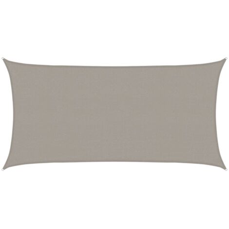 Toldo de vela rectangular HDPE gris claro 160 g/m² 2x4 m vidaXL