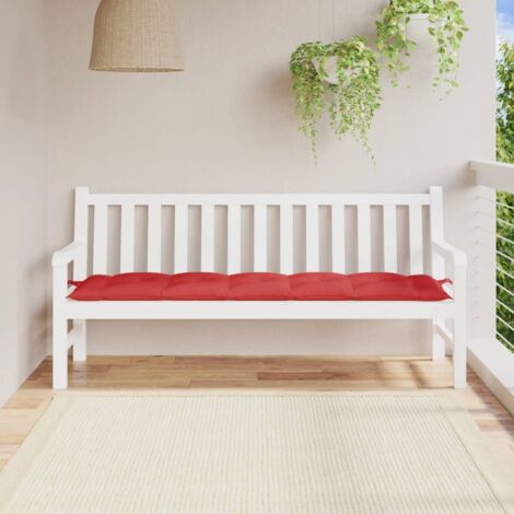 Cojín de banco de jardín tela Oxford rojo 180x50x7 cm vidaXL