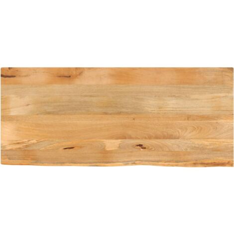 Tablero de mesa borde natural madera maciza mango 140x60x3,8 cm vidaXL