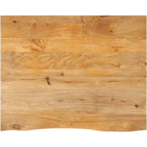 Tablero de mesa borde natural madera maciza mango 90x80x2,5 cm vidaXL