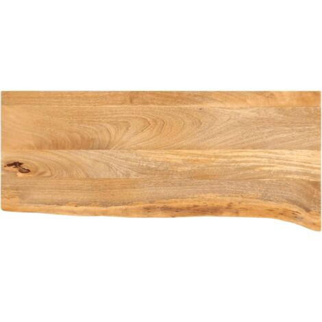 Tablero de mesa borde natural madera maciza mango 70x40x3,8 cm vidaXL
