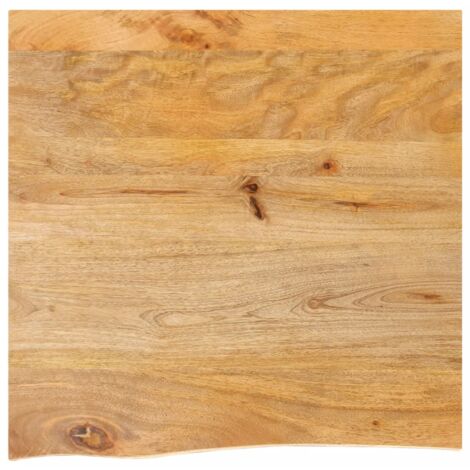 Tablero de mesa borde natural madera maciza mango 80x80x3,8 cm vidaXL