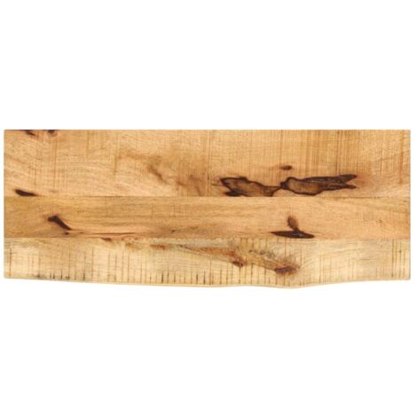 Tablero de mesa borde natural madera maciza mango 70x40x3,8 cm vidaXL