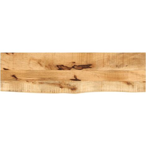 Tablero de mesa borde natural madera maciza mango 120x20x2,5 cm vidaXL