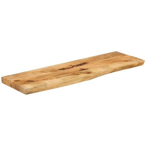Tablero de mesa borde natural madera maciza mango 120x20x2,5 cm vidaXL
