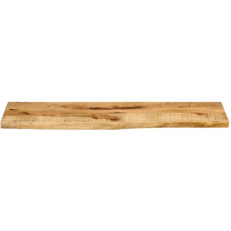 Tablero de mesa borde natural madera maciza mango 120x20x2,5 cm vidaXL