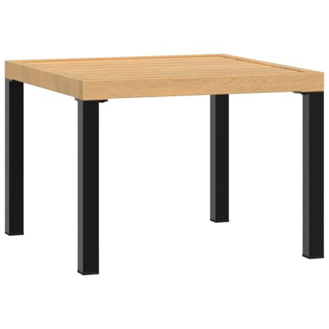 Mesa de jardín acero recubrimiento en polvo negro 55x55x39,5 cm vidaXL