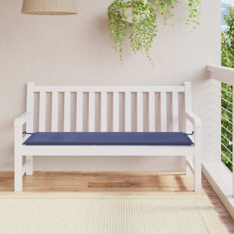 Cojín para banco de jardín tela Oxford azul marino 150x50x4 cm vidaXL