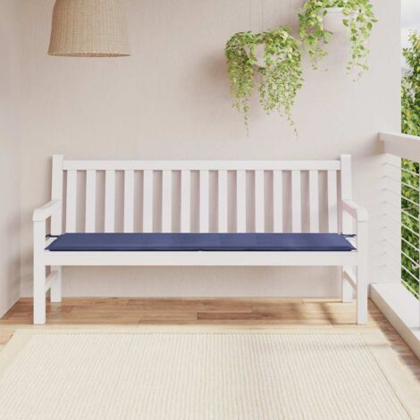 Cojín para banco de jardín tela Oxford azul marino 180x50x4 cm vidaXL