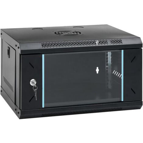 Armario rack de servidores de pared 6U 19" IP20 53x40x30 cm vidaXL