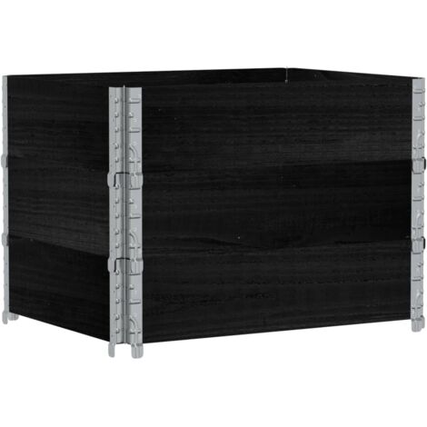 Collares de palets 3 unidades madera maciza de pino 80x60 cm vidaXL