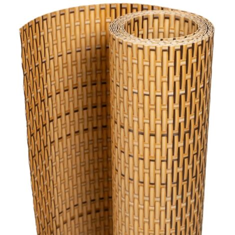Toldo para balcón ratán sintético marrón claro 300x80 cm vidaXL