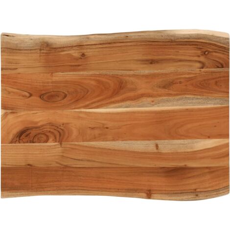 Tablero de mesa rectangular borde natural acacia 70x60x3,8 cm vidaXL
