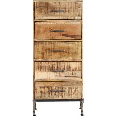 Cómoda de madera maciza de mango 45x35x106 cm vidaXL