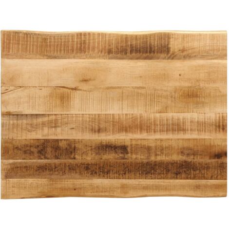 Tablero de mesa borde natural madera maciza mango 80x60x3,8 cm vidaXL