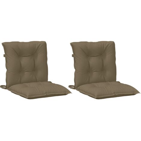 Cojines silla respaldo bajo 2 ud tela taupe melange 100x50x7 cm vidaXL