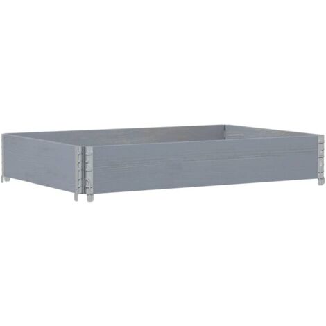Jardinera de madera maciza de pino gris 120x80 cm vidaXL (1/5)