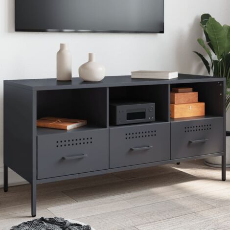 Mueble para TV acero gris antracita 100,5x39x50,5 cm vidaXL (1/5)