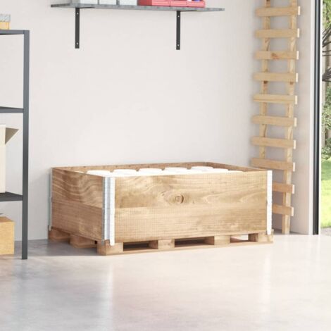 Collares de palets 2 unidades madera maciza de pino 120x80 cm vidaXL