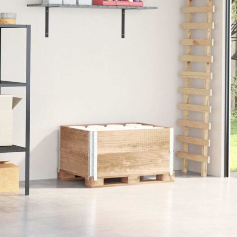 Collares de palets 2 unidades madera maciza de pino 80x60 cm vidaXL