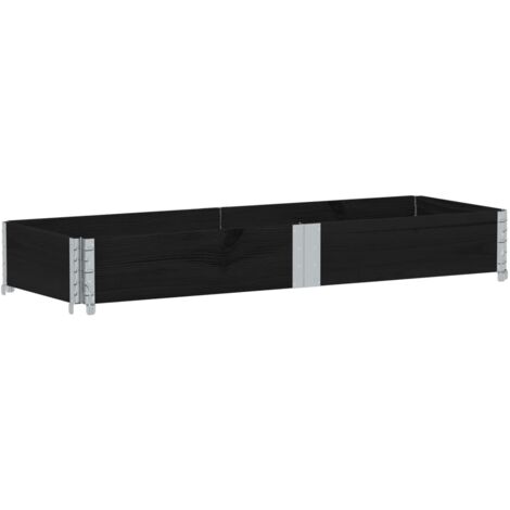 Collar de palet madera maciza de pino negro 150x50 cm vidaXL