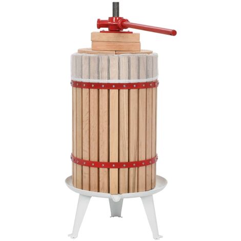 Prensa de vino y fruta con paño de tela 24 L madera de roble vidaXL (1/5)