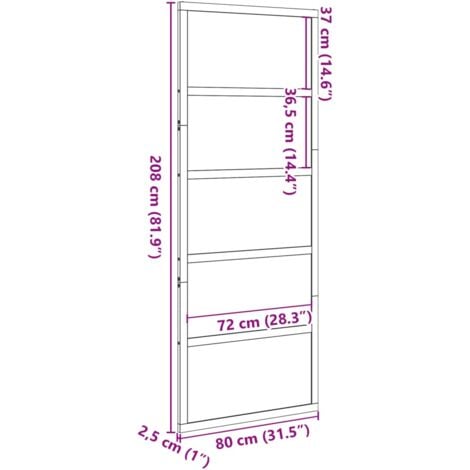 Puerta de granero madera maciza de pino 80x208 cm vidaXL