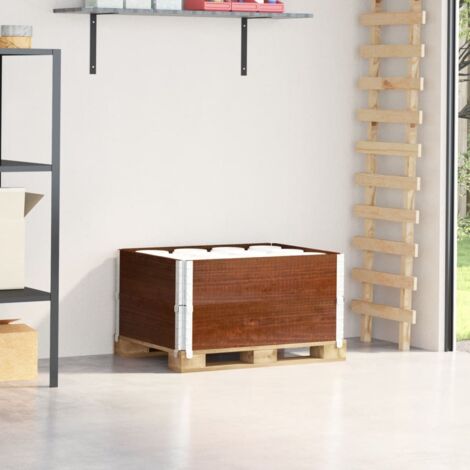 Collares de palets 2 uds madera maciza de pino marrón 80x60 cm vidaXL