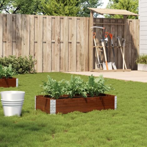 Jardinera de madera maciza de pino marrón 100x50 cm vidaXL (1/5)