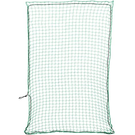 Red de remolque con cuerda elástica PP verde 5x3,5 m vidaXL
