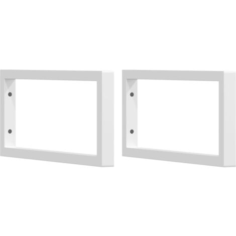 Soportes estante de lavabo 2 uds rectangular acero blanco vidaXL