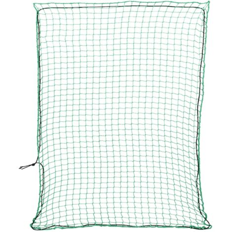 Red de remolque con cuerda elástica PP verde 3x2,5 m vidaXL