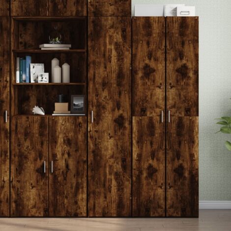 Aparador de madera de ingeniería roble ahumado 40x42,5x185 cm vidaXL