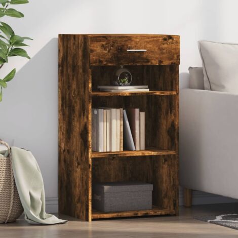 Aparador de madera de ingeniería roble ahumado 50x42,5x93 cm vidaXL (1/5)
