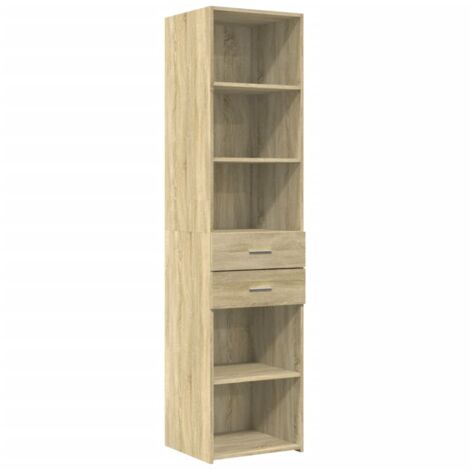 Aparador de madera de ingeniería roble Sonoma 45x42,5x185 cm vidaXL