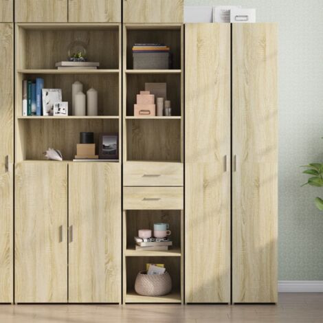 Aparador de madera de ingeniería roble Sonoma 40x42,5x185 cm vidaXL