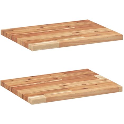 Estantes flotantes 2 uds madera acacia acabado aceite 40x30x2cm vidaXL (1/5)