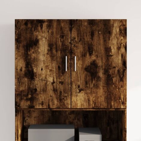 Armario de pared madera ingeniería roble ahumado 80x42,5x64 cm vidaXL
