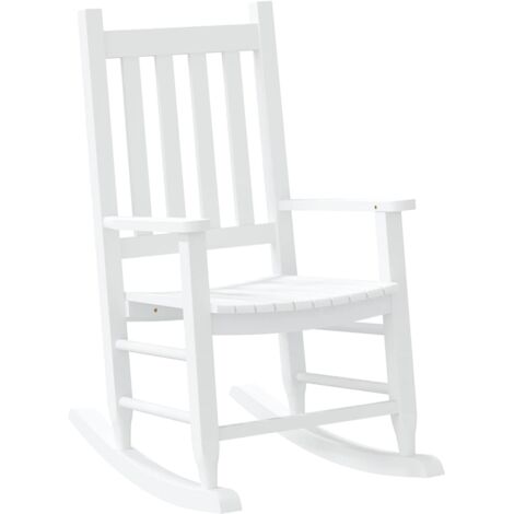 Mecedora para niños madera maciza de álamo blanca vidaXL